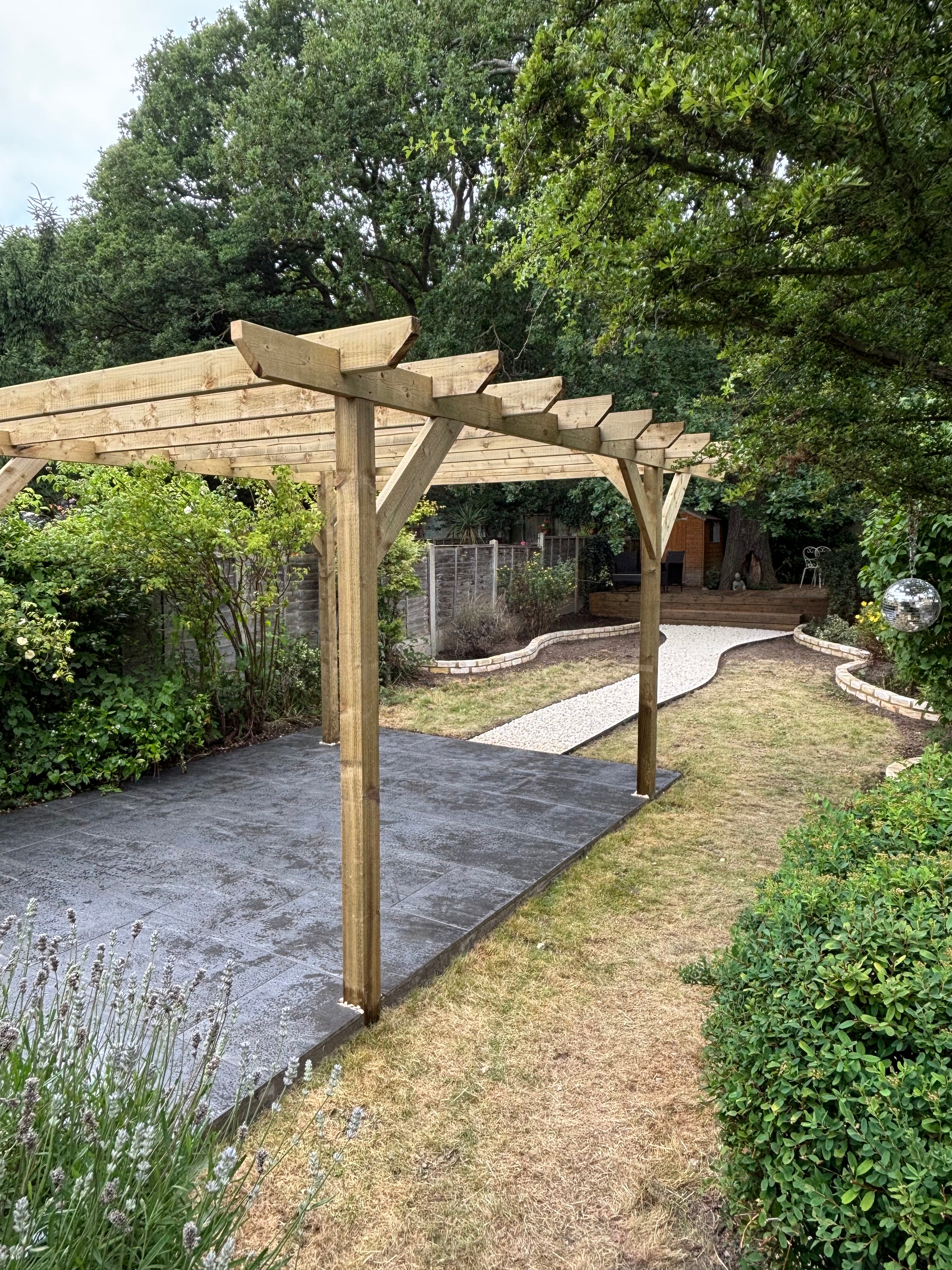 Hanging Eaves Pergola - 1.8m Width