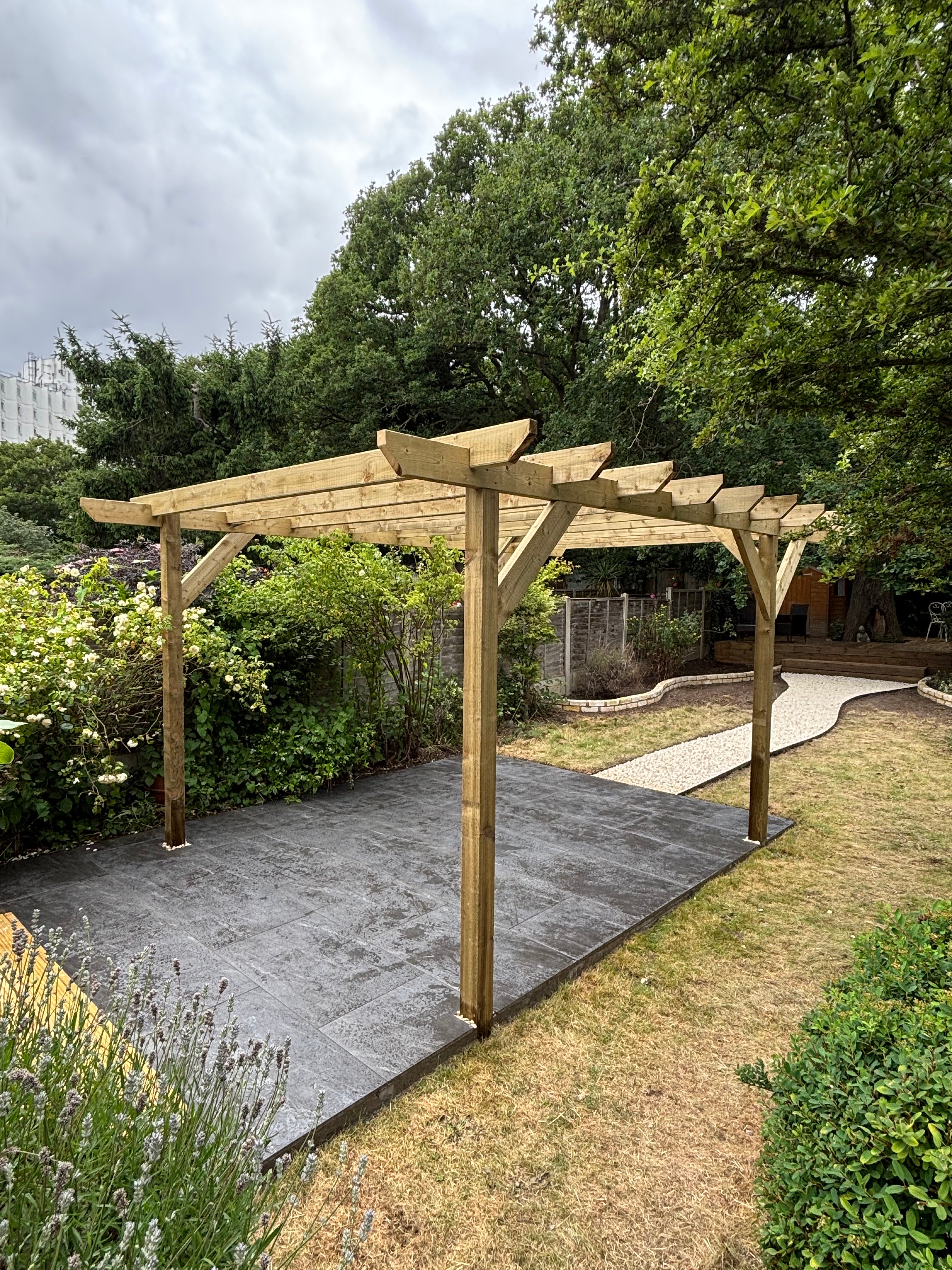 Hanging Eaves Pergola - 1.8m Width